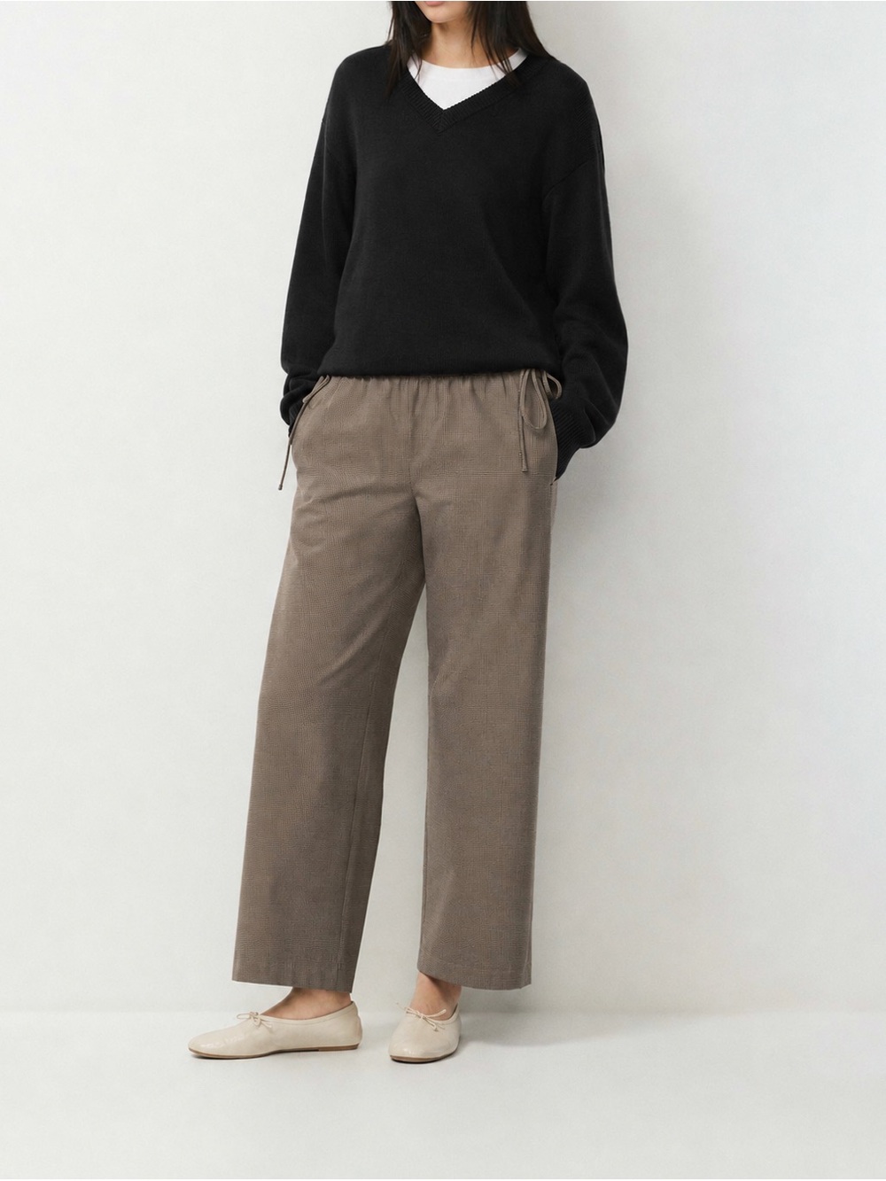 Aritzia women Straight Corduroy Pants in Taupe